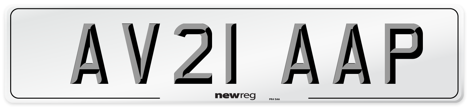AV21 AAP Number Plate from New Reg